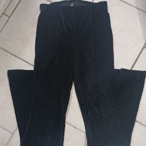 FREE PEOPLE Womens Size XS Ribbed Black Corduroy Wide Leg Pants
